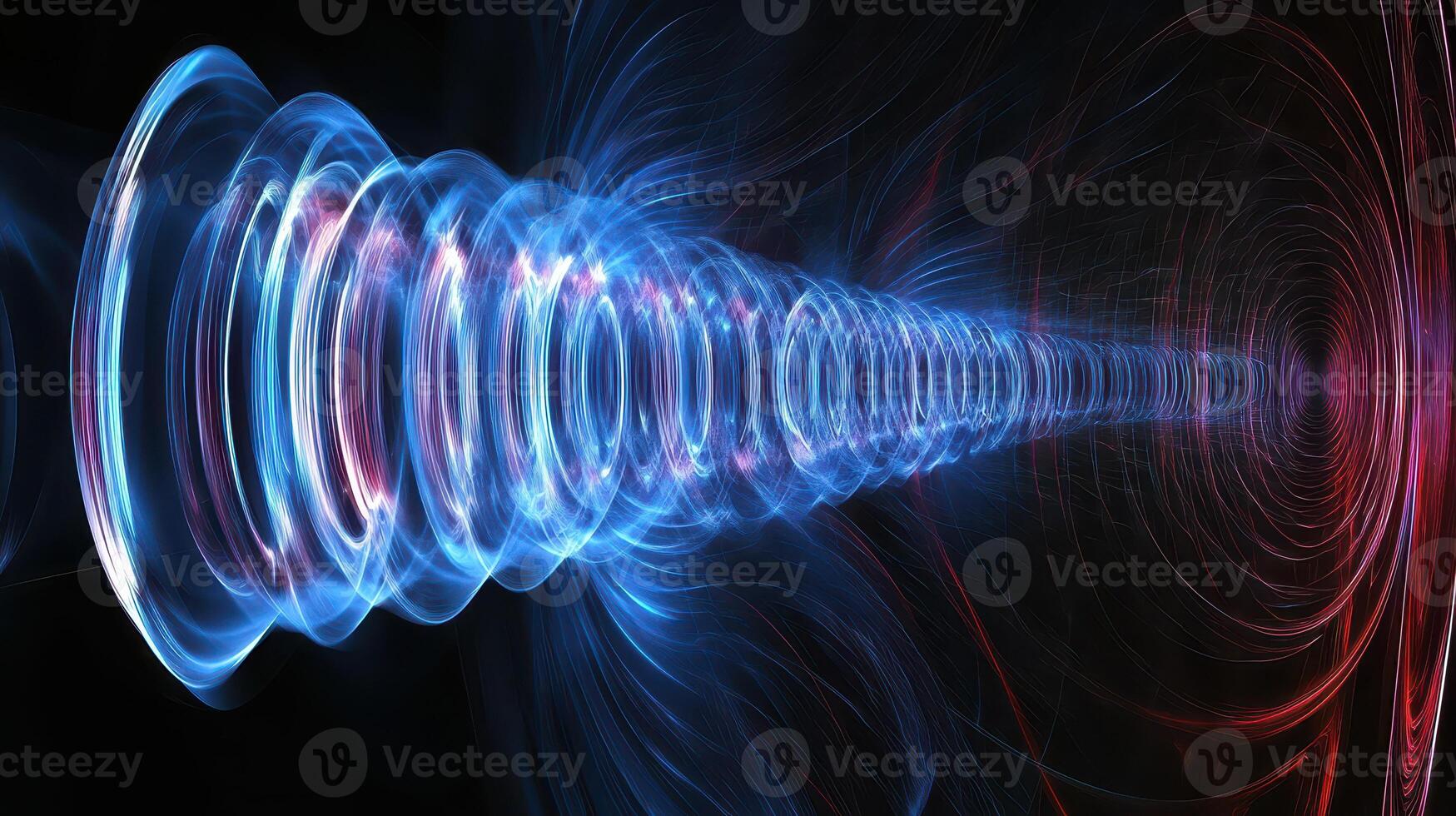 Visual representation of sound waves in motion photo