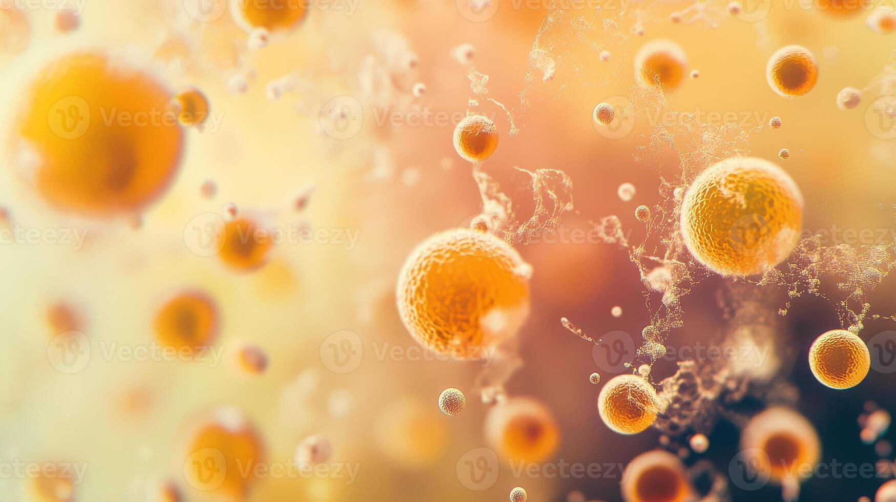 Vibrant cells under a microscope photo
