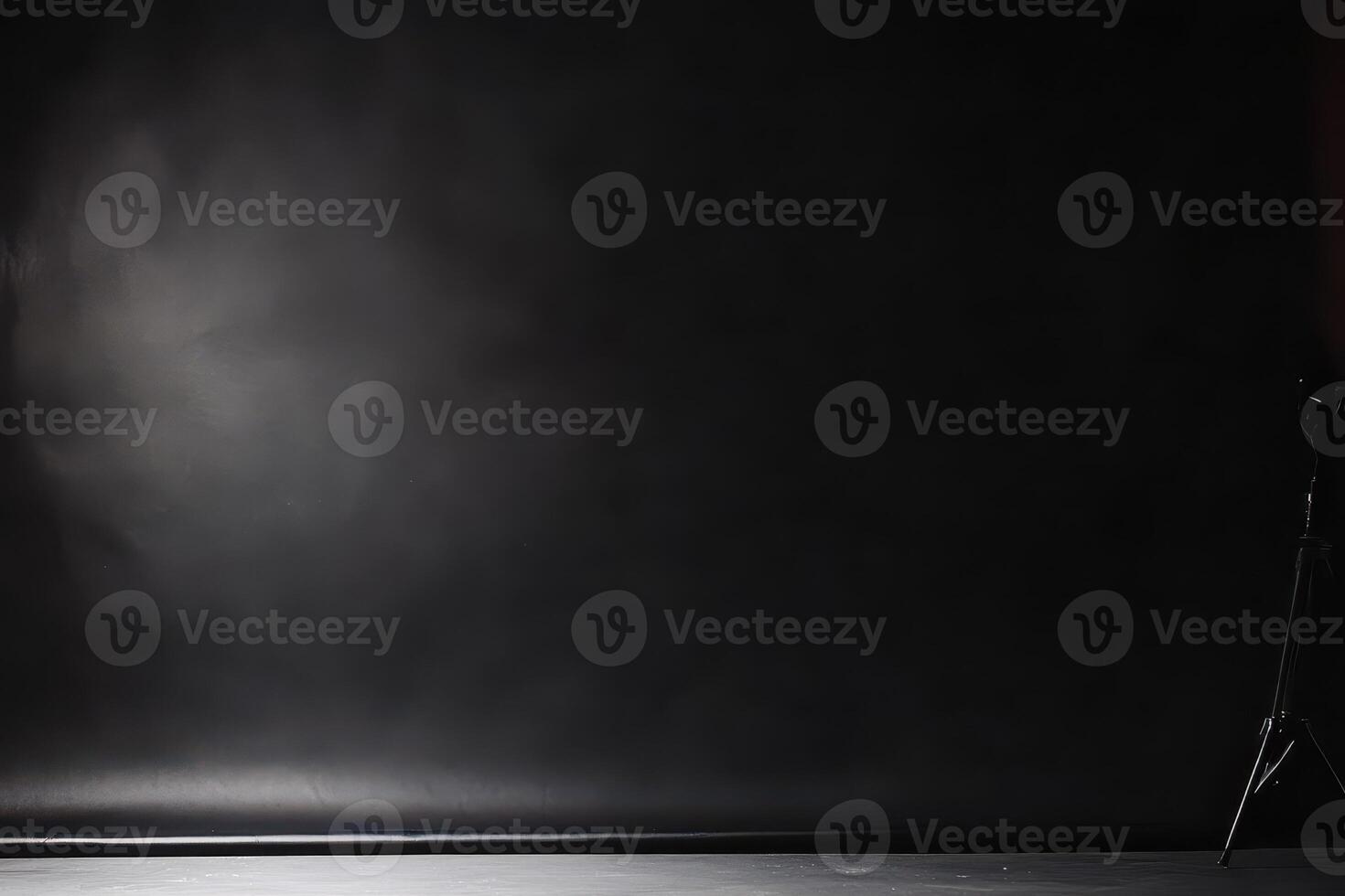 Empty stage with dark background and stand photo