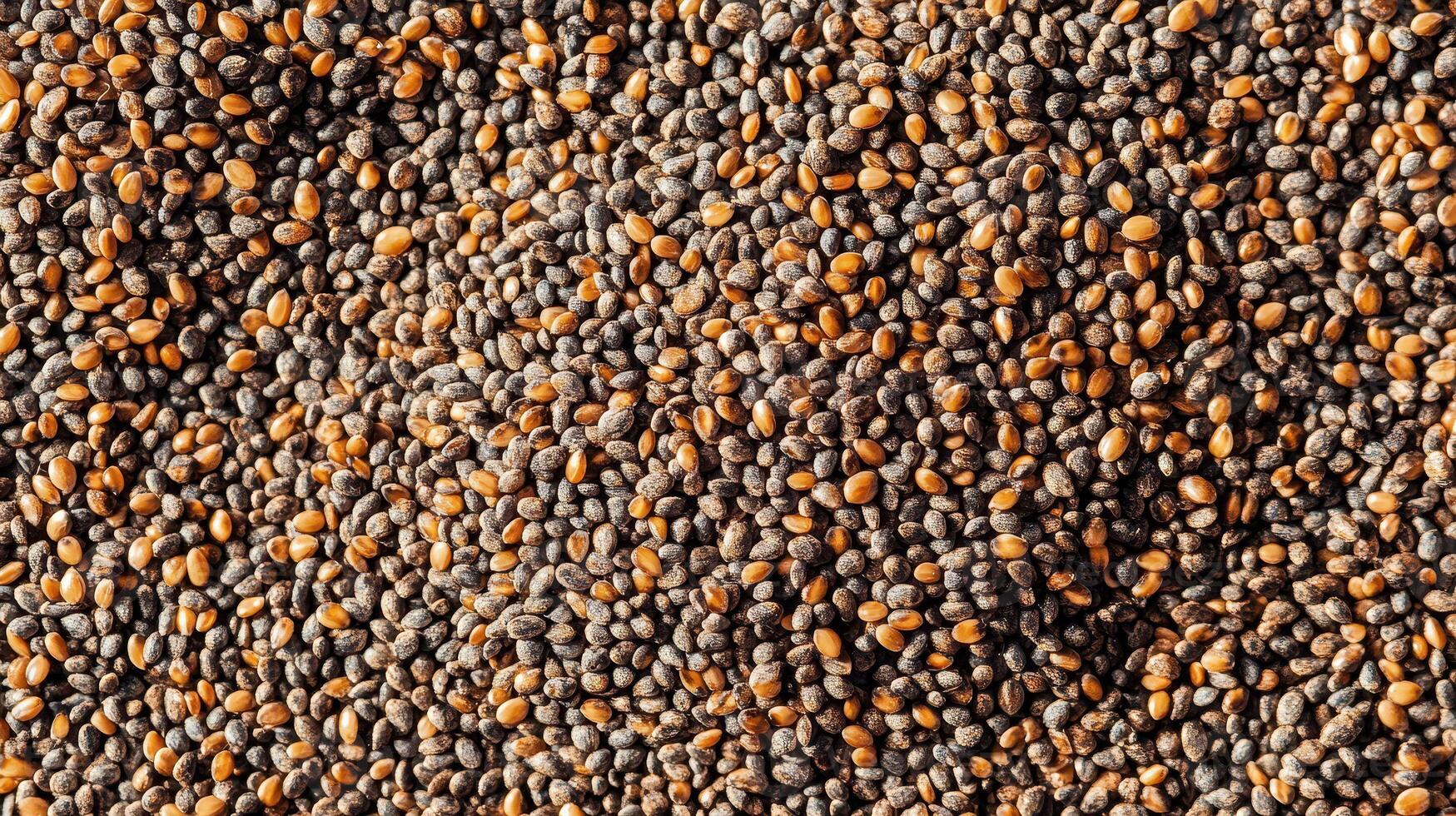Various seeds displayed in natural arrangement photo