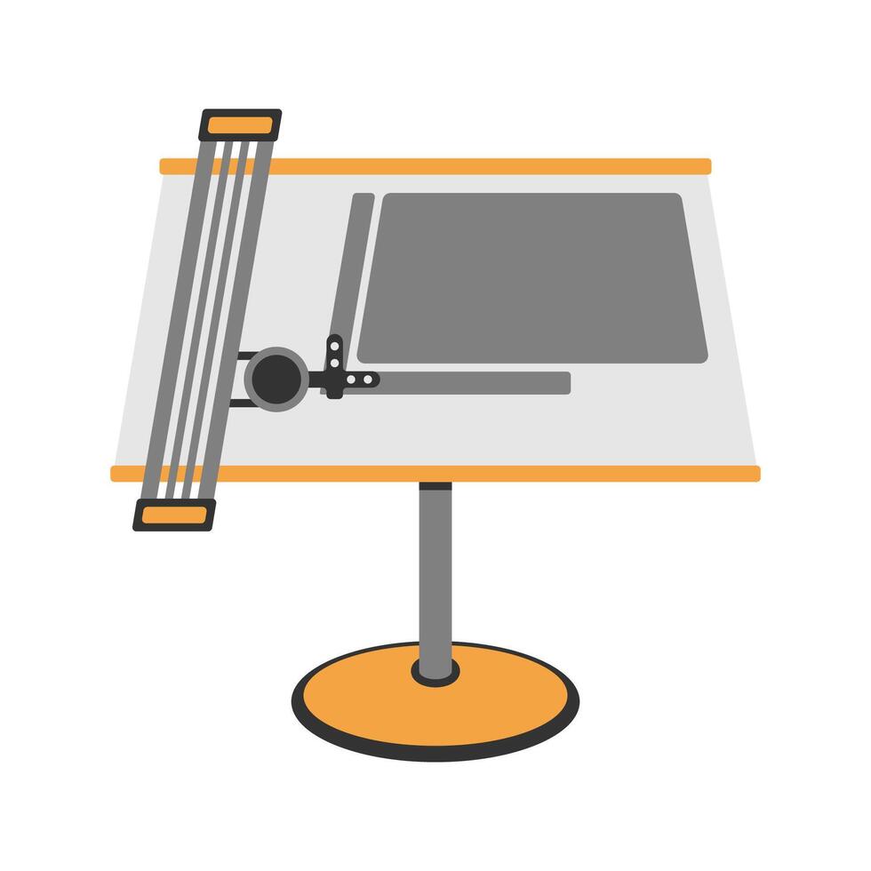 Drafting Table Icon Illustration Perfect for architecture, engineering, and construction themes. vector