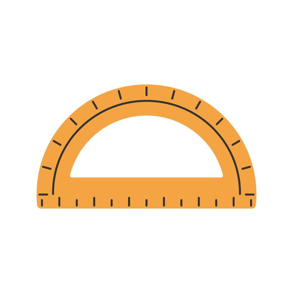 Protractor Icon Illustration Perfect for architecture, engineering, and construction themes. vector