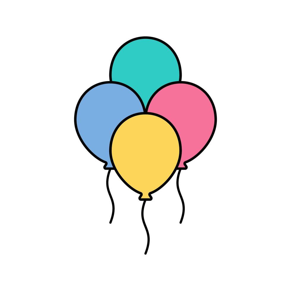 ballons Icon illustration perfect for designs related to circus and carnival themes vector