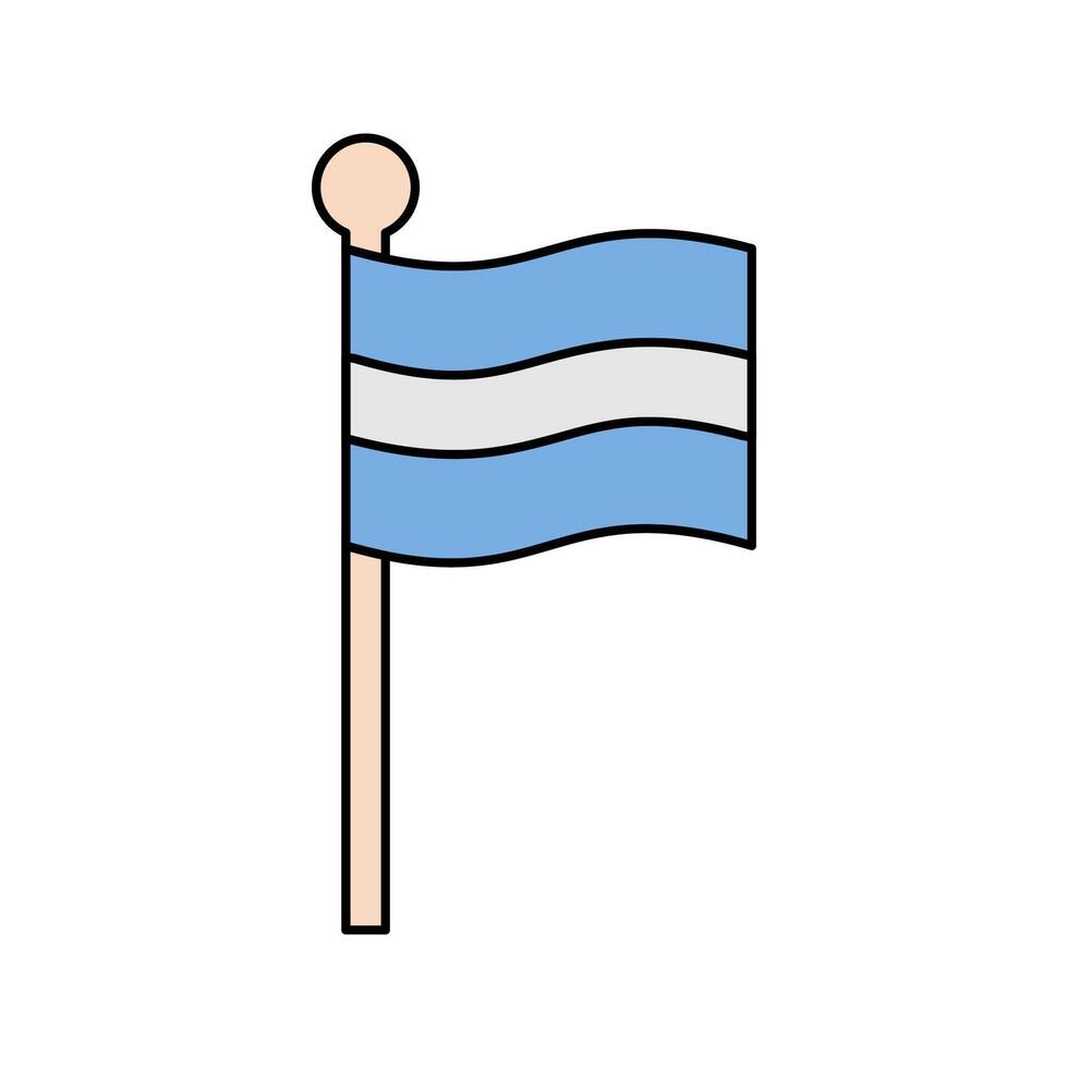 blue flag Icon illustration perfect for designs related to circus and carnival themes vector
