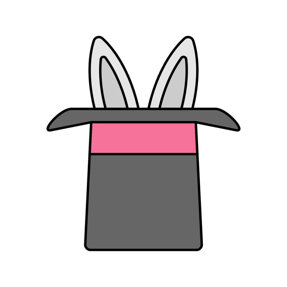 bunny magic hat Icon illustration perfect for designs related to circus and carnival themes vector