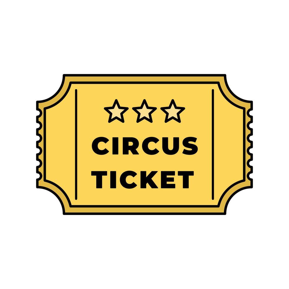 circus ticket Icon illustration perfect for designs related to circus and carnival themes vector