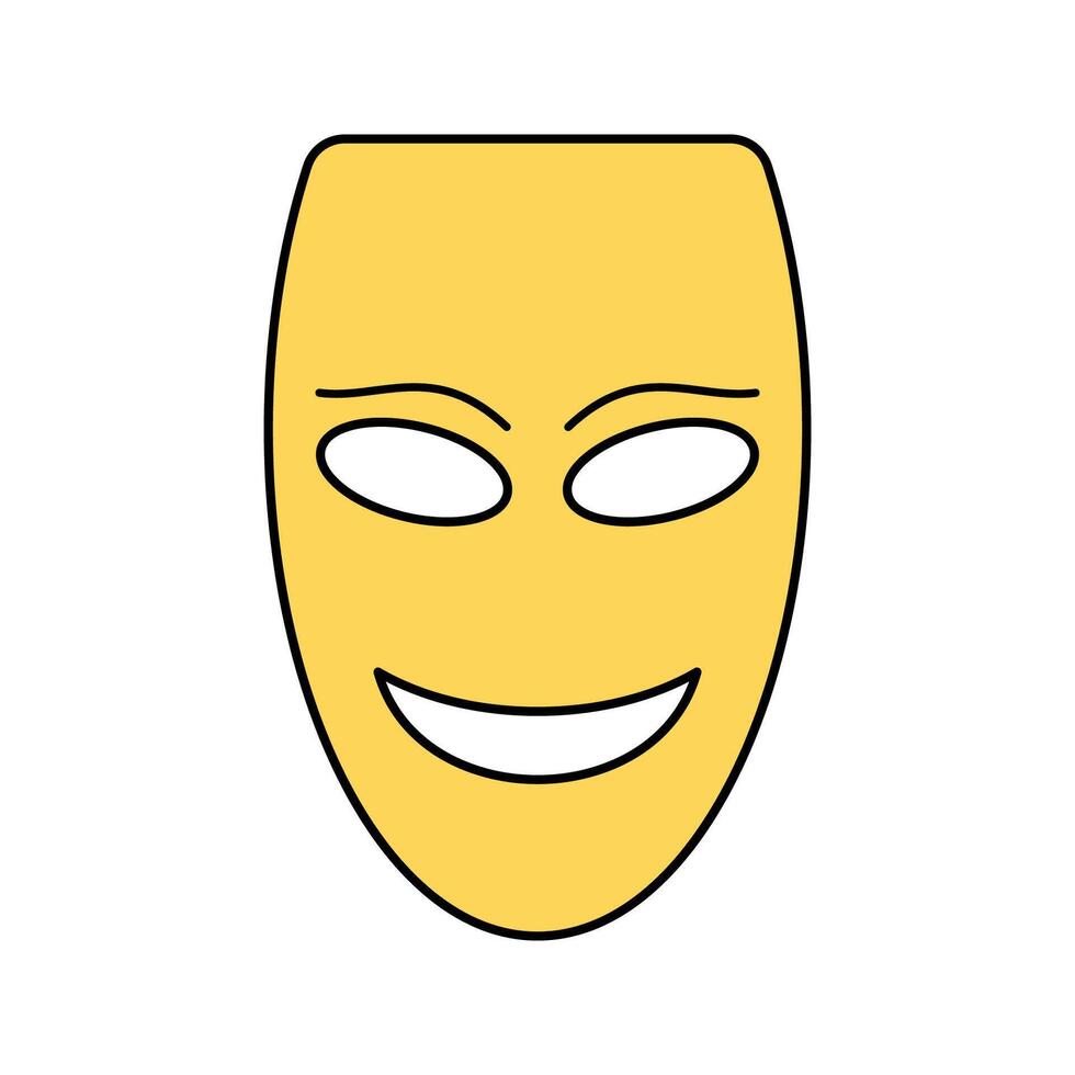 happy mask Icon illustration perfect for designs related to circus and carnival themes vector