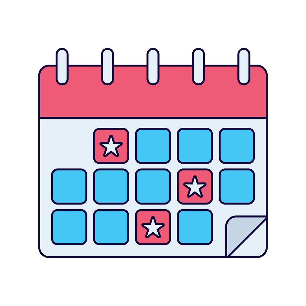 corporate agenda Iconillustration Perfect for business, planning, or management themes. Clean and colorful design. vector