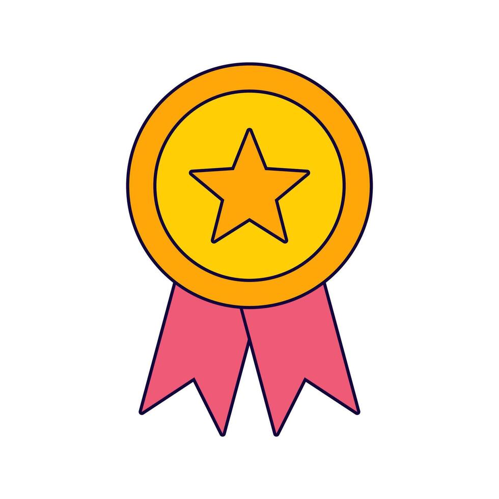 good employee badge Iconillustration Perfect for business, planning, or management themes. Clean and colorful design. vector