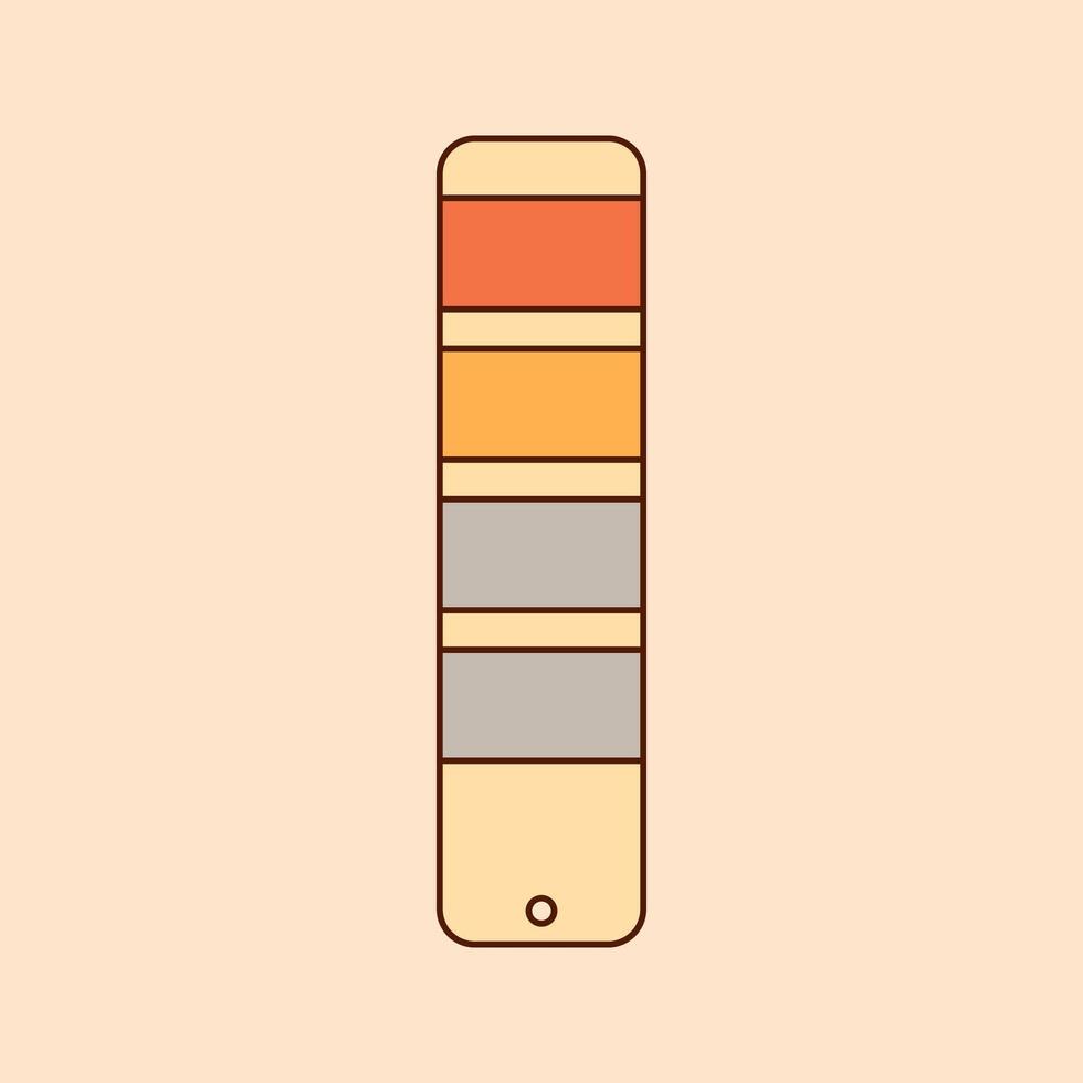 Color card Icon Illustration. Equipment for art and graphics, creativity and creation, digital creativity. vector