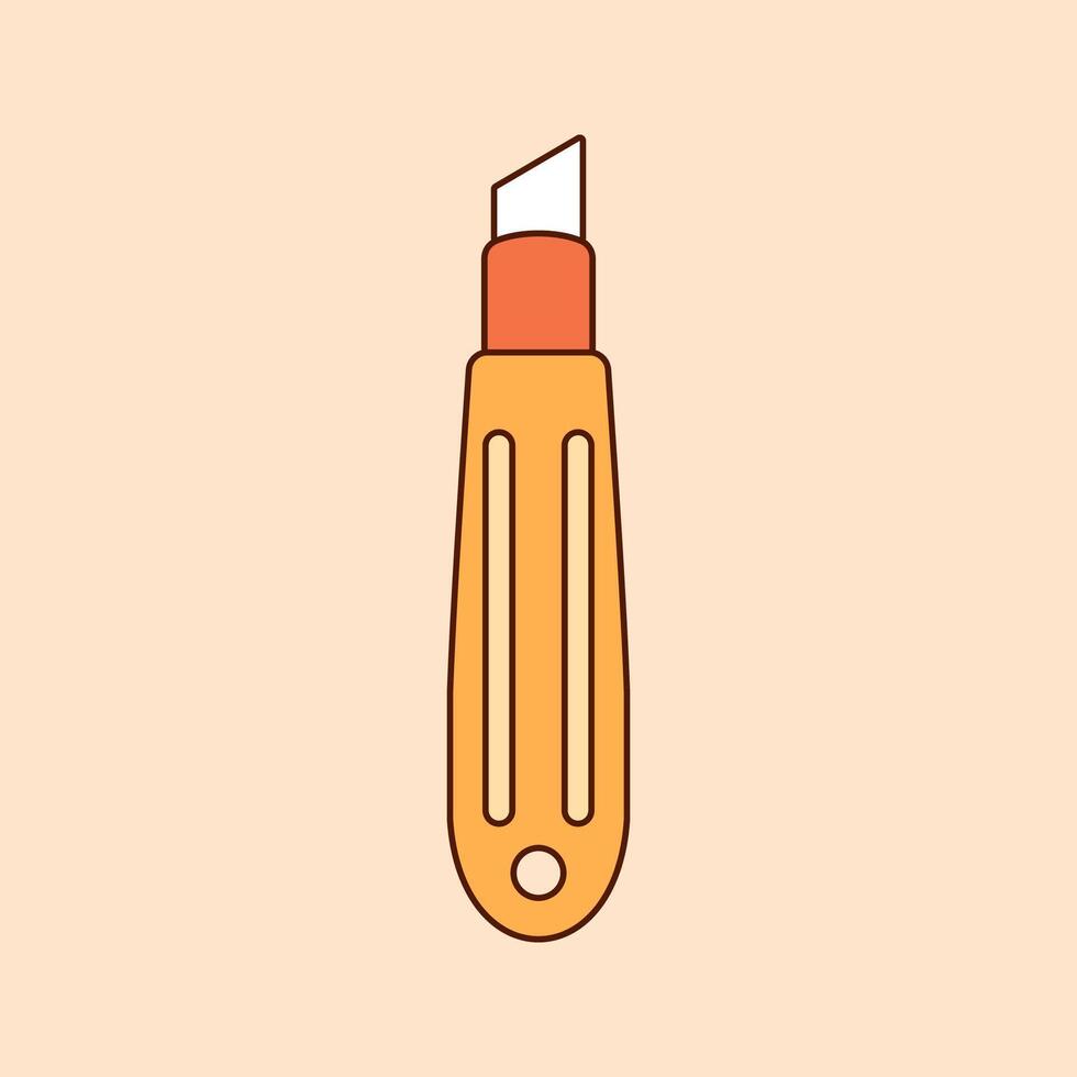 Cutter Icon Illustration. Equipment for art and graphics, creativity and creation, digital creativity. vector