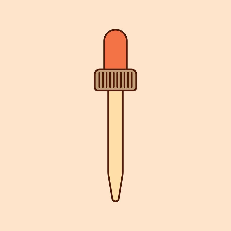 Dropper pipette Icon Illustration. Equipment for art and graphics, creativity and creation, digital creativity. vector