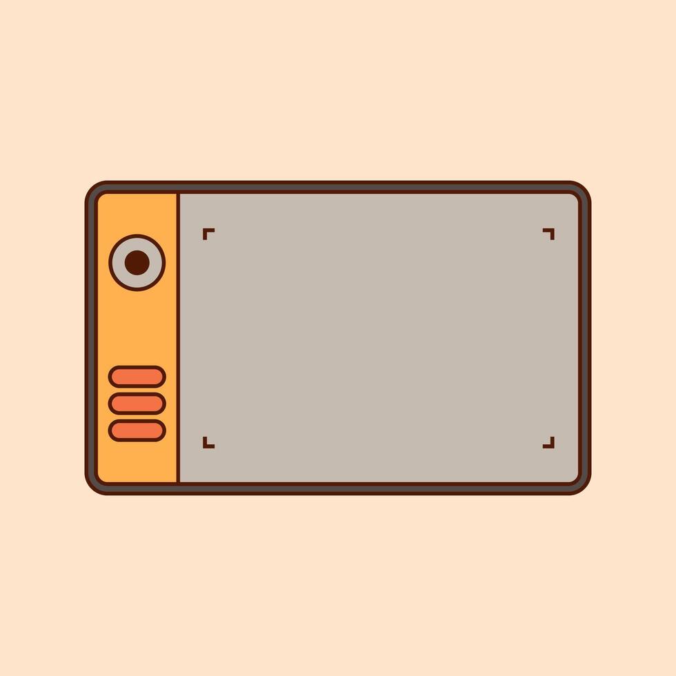 Graphic tablet Icon Illustration. Equipment for art and graphics, creativity and creation, digital creativity vector