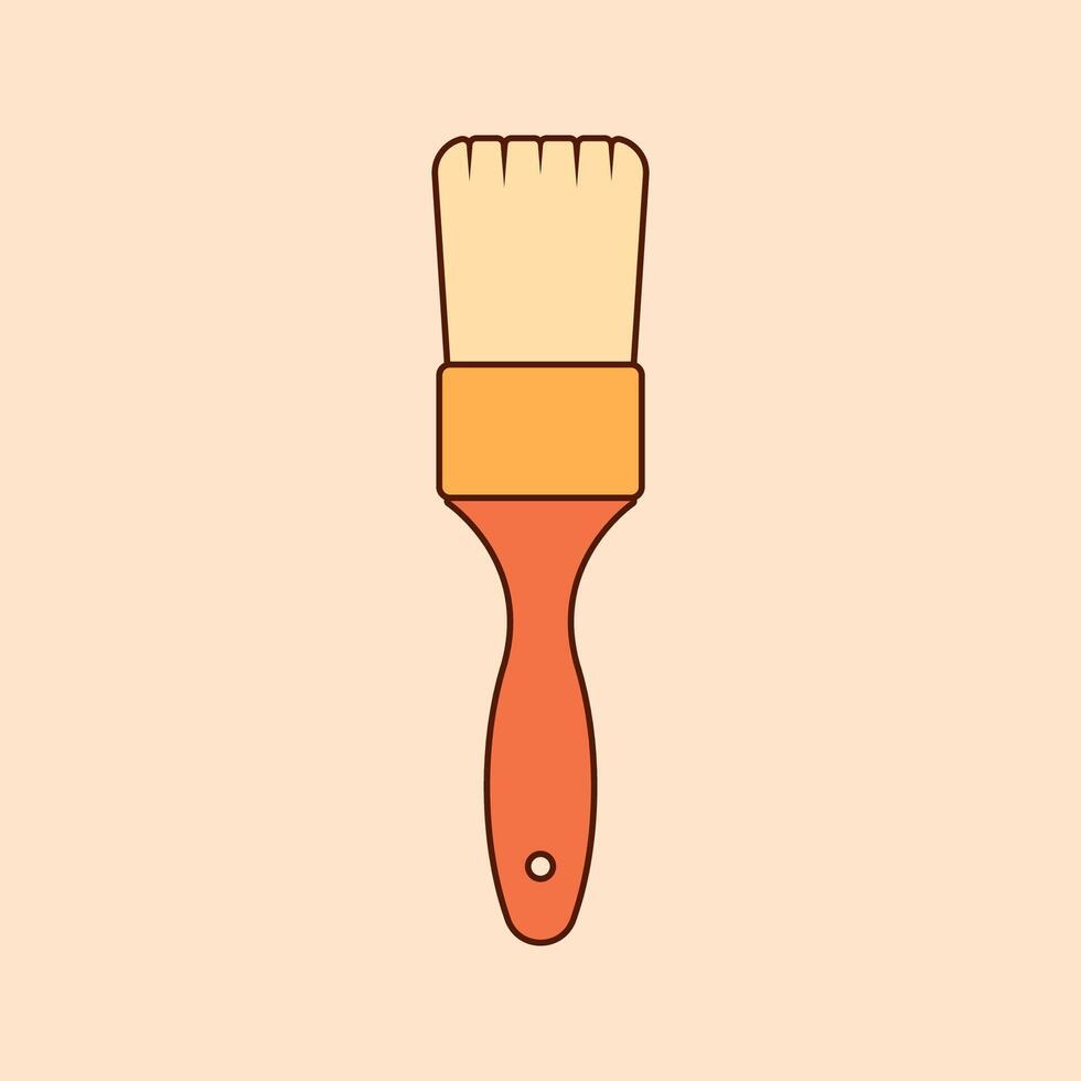 Paintbrush Icon Illustration. Equipment for art and graphics, creativity and creation, digital creativity vector