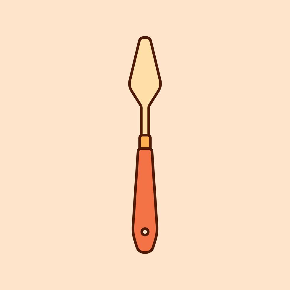Palette knife Icon Illustration. Equipment for art and graphics, creativity and creation, digital creativity vector