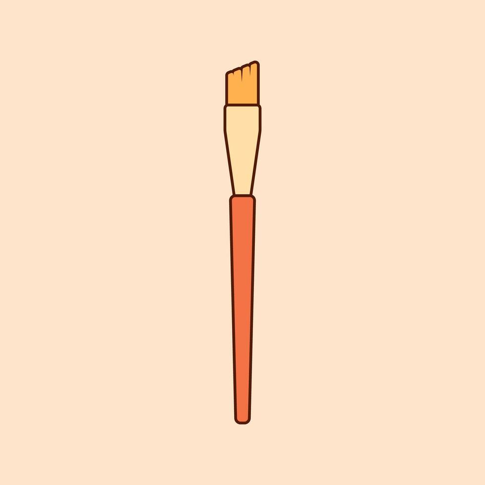 Small brush Icon Illustration. Equipment for art and graphics, creativity and creation, digital creativity vector