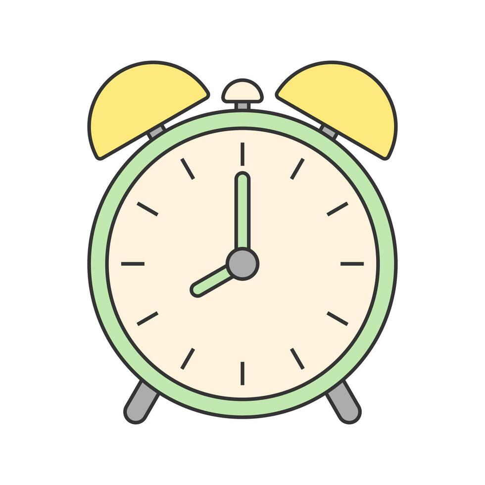 Alarm Clock icon Illustration perfect for designs with a home appliance or everiday stuff theme. vector