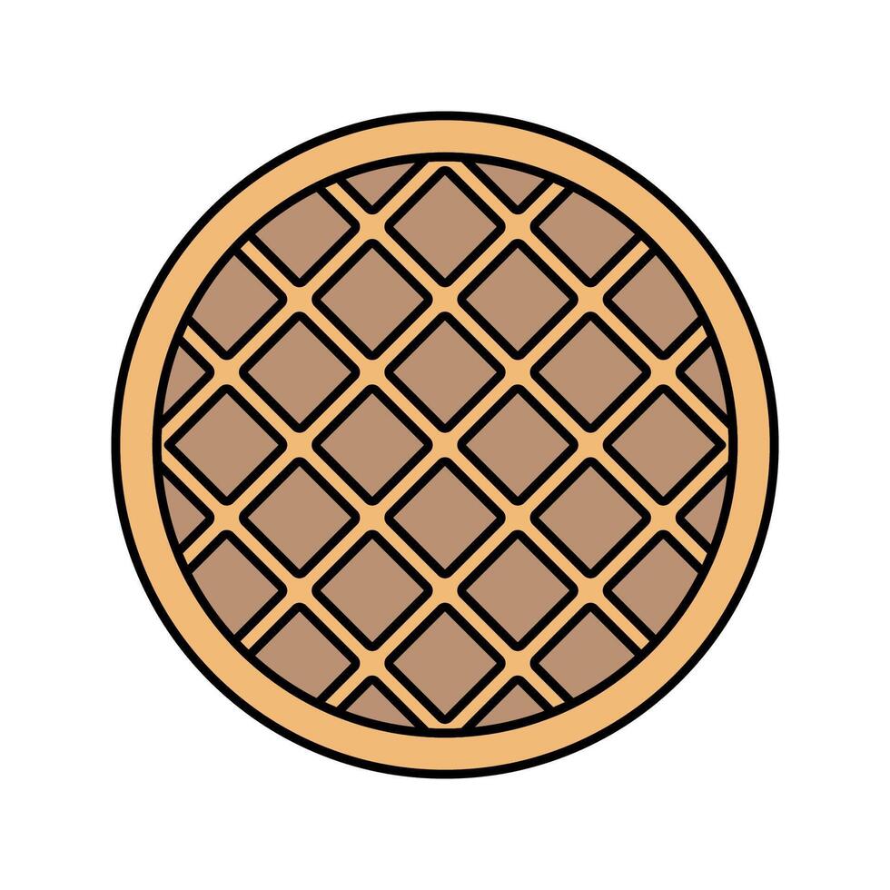 Waffle Icon Illustration perfect for designs with a fast food theme. vector