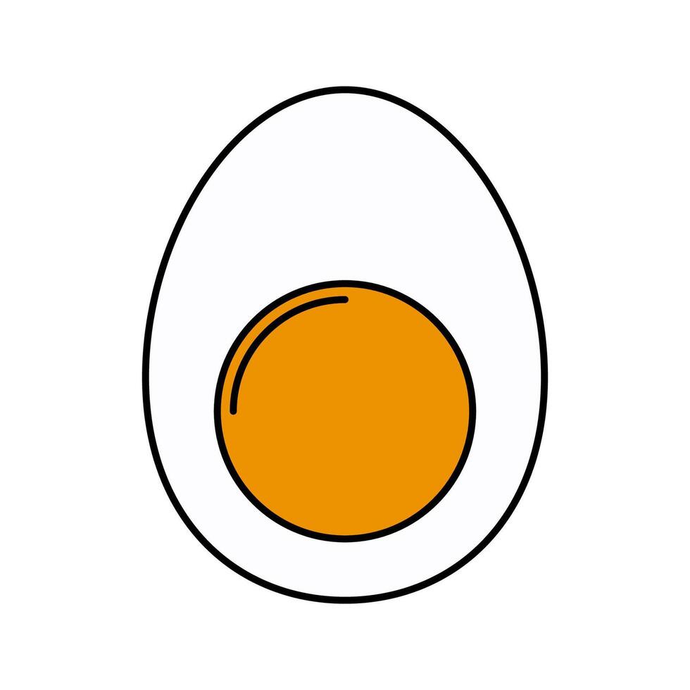 Boiled Egg Icon Illustration perfect for designs with a fast food theme. vector