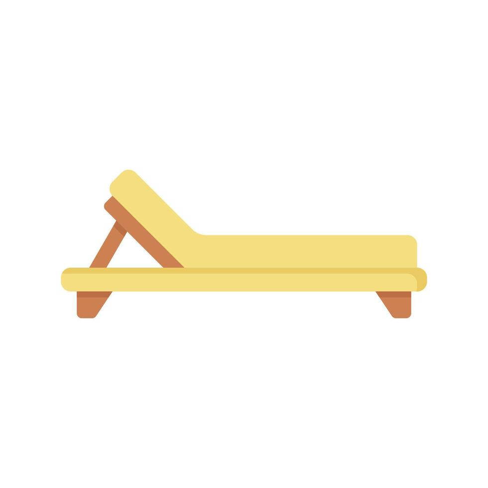 Beach Lounge Chair Icon Illustration Perfect for travel, vacation, and island themed projects vector