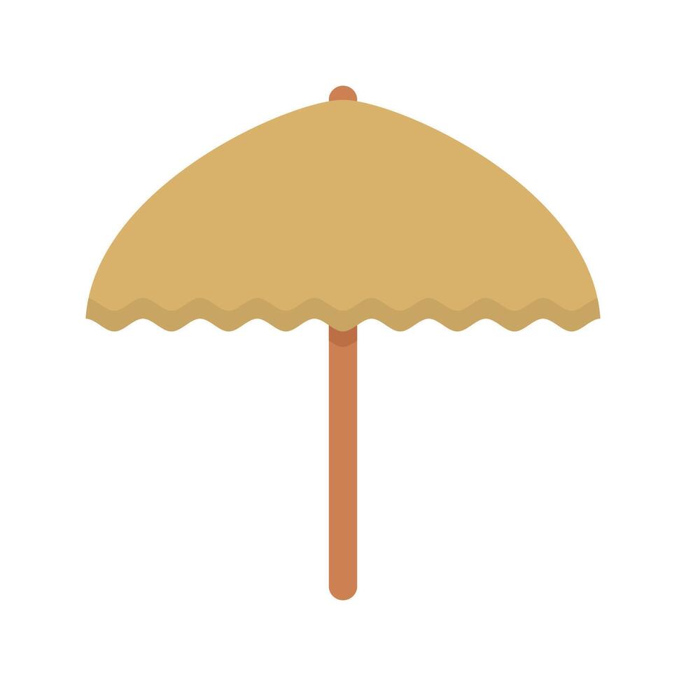 Beach Umbrella Icon Illustration Perfect for travel, vacation, and island themed projects vector