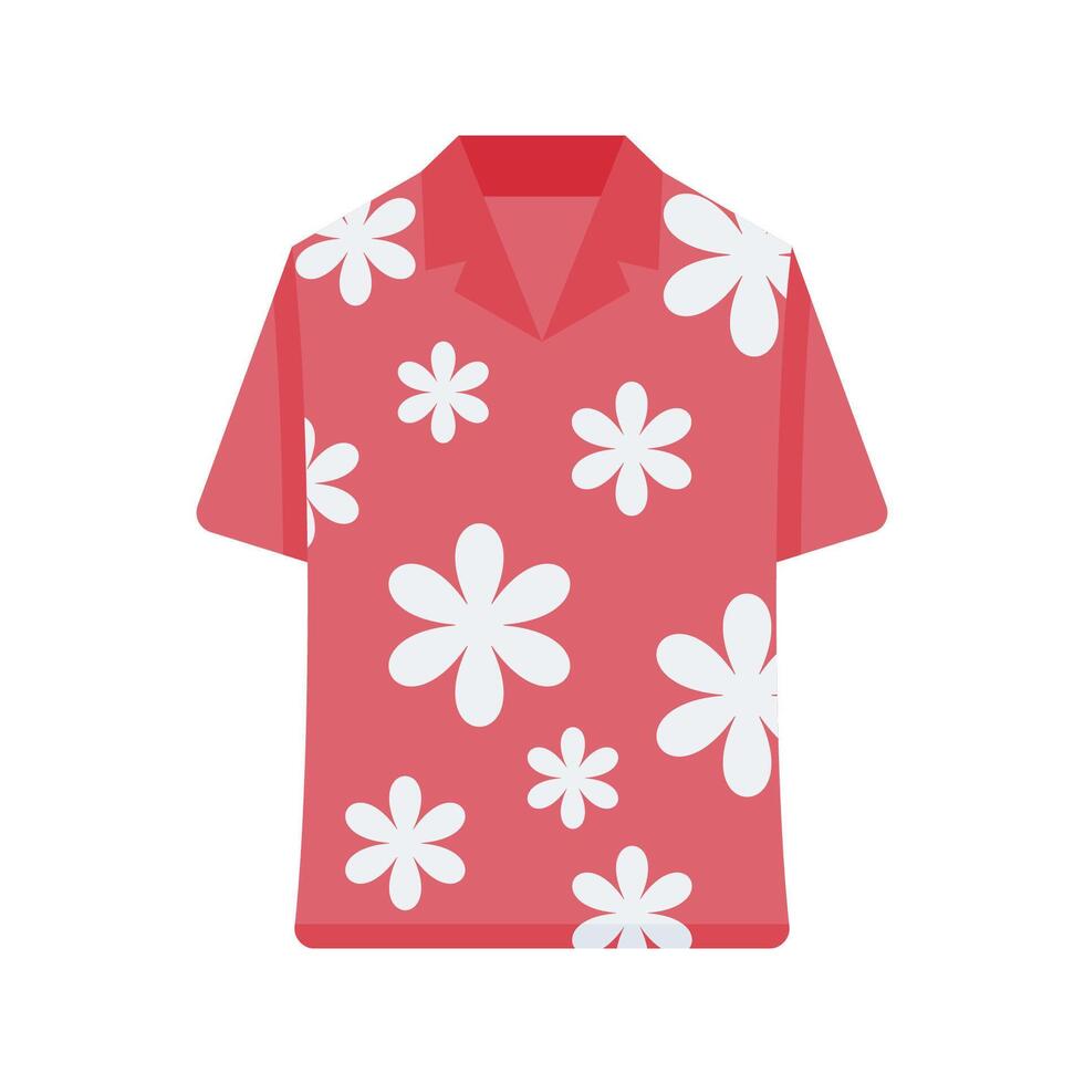 Hawaiian Shirt Icon Illustration Perfect for travel, vacation, and island themed projects vector