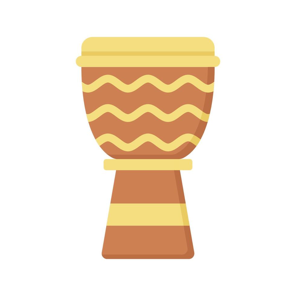 Djembe Drum Icon Illustration Perfect for travel, vacation, and island themed projects vector