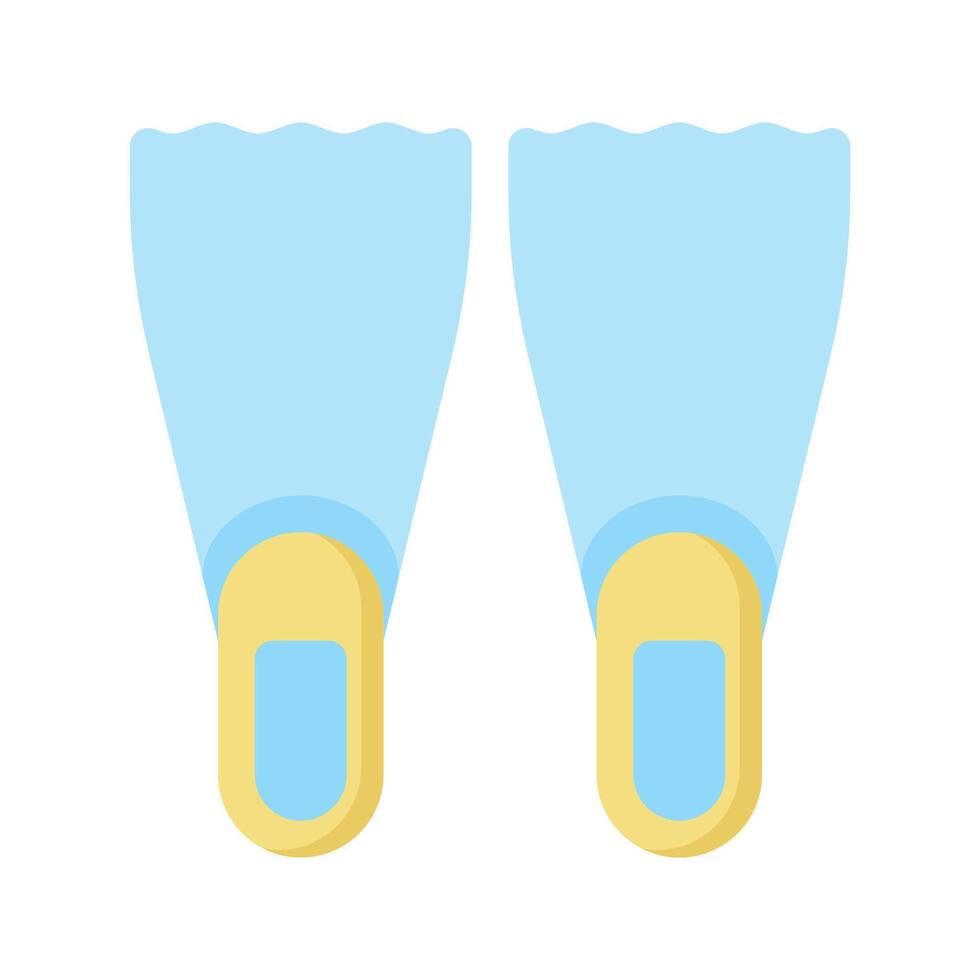 Snorkel Fins Icon Illustration Perfect for travel, vacation, and island themed projects vector
