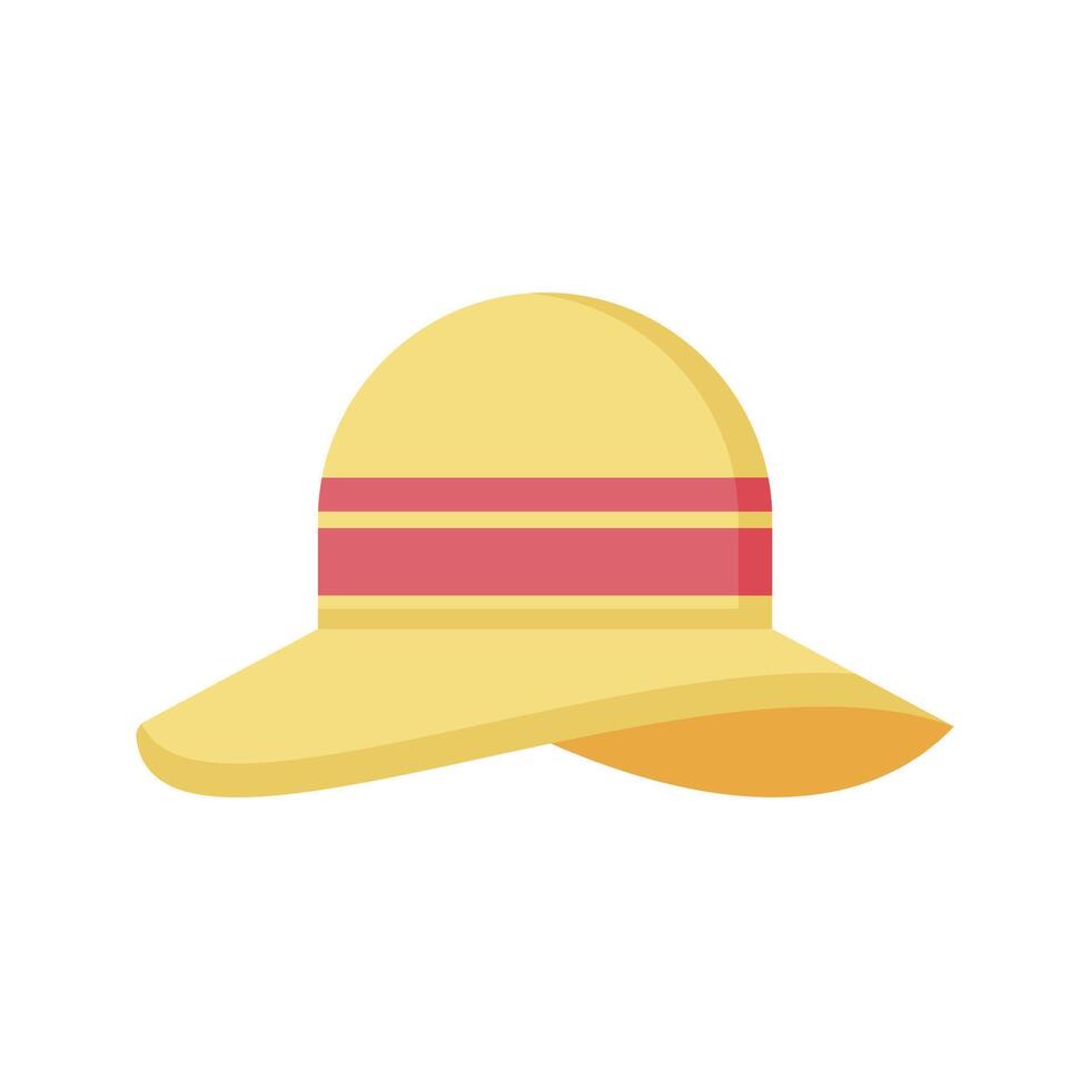Summer Hat Icon Illustration Perfect for travel, vacation, and island themed projects vector