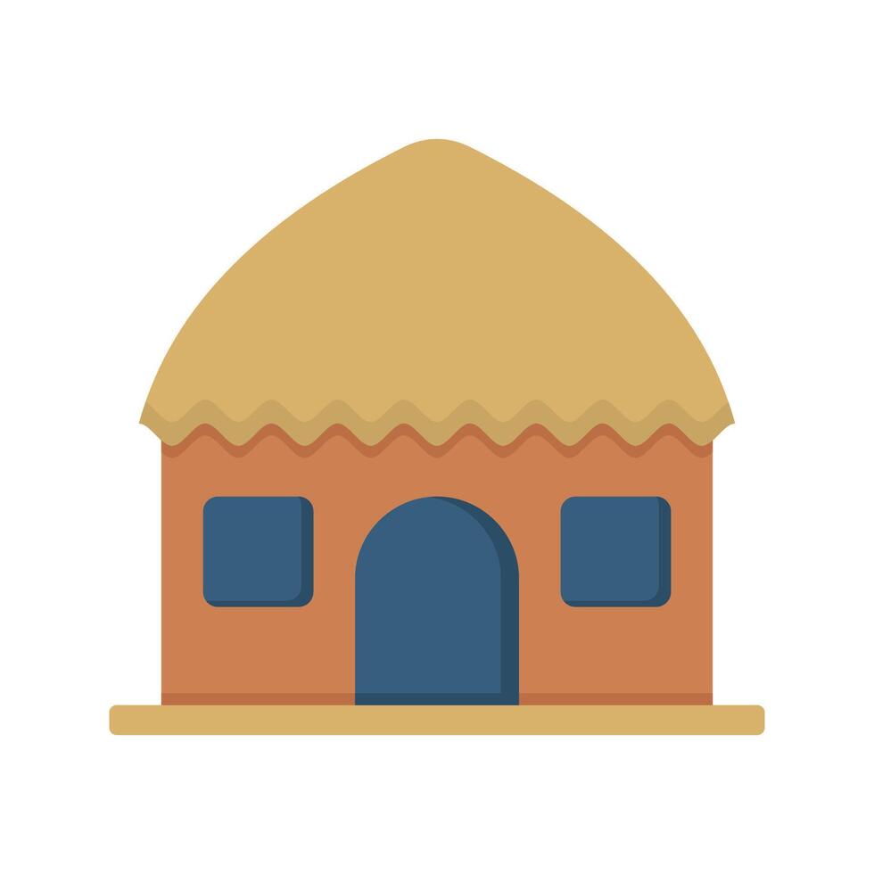 Tropical Hut Icon Illustration Perfect for travel, vacation, and island themed projects vector