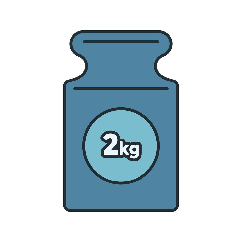 Weight Calibration Icon Illustration in Flat Style. Perfect for engineering, science, or educational design projects vector