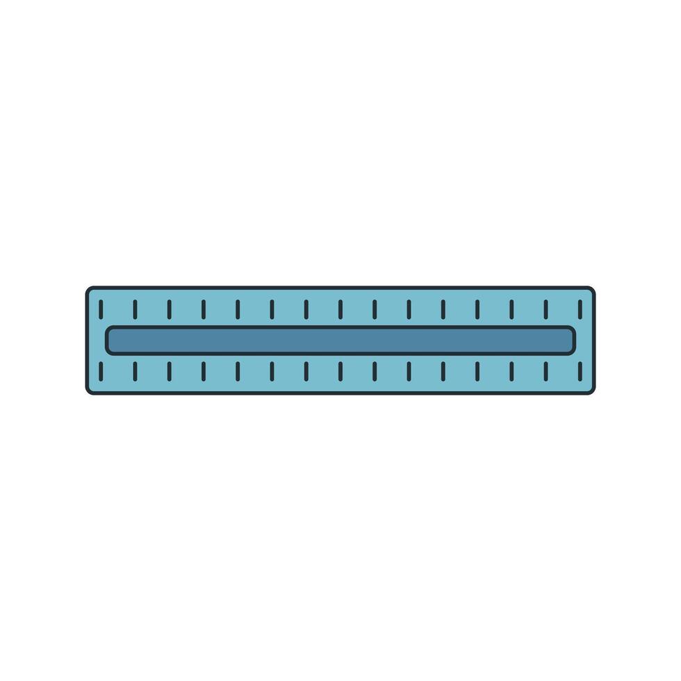 Ruler Icon Illustration in Flat Style. Perfect for engineering, science, or educational design projects vector