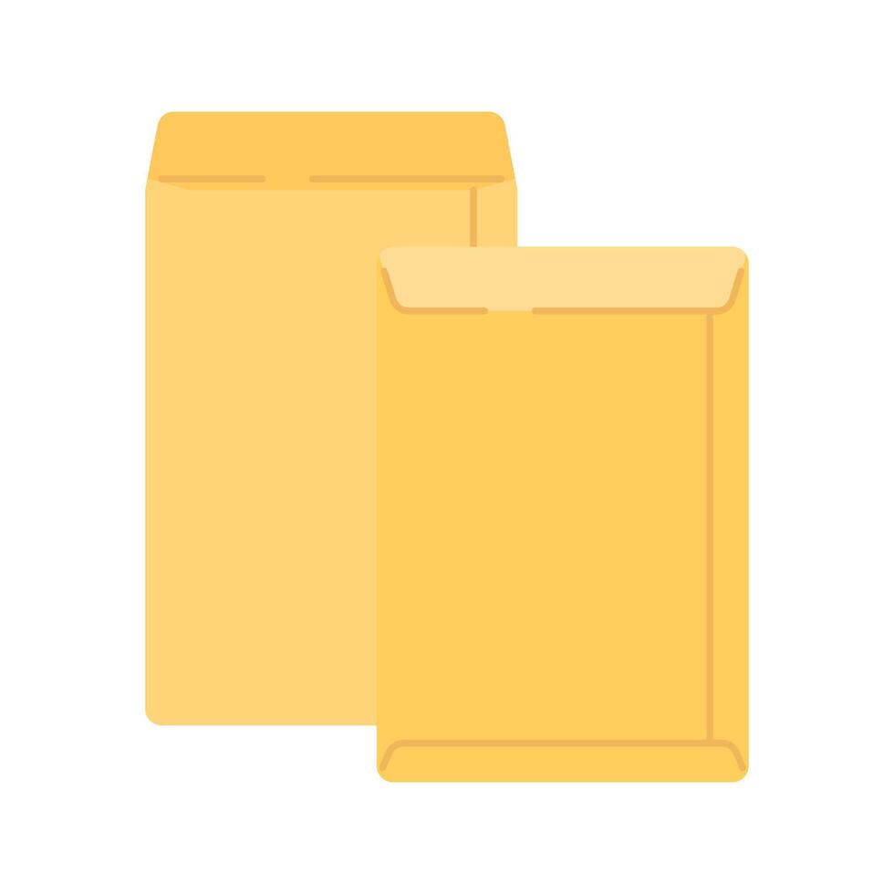 Blue envelope with flap vector