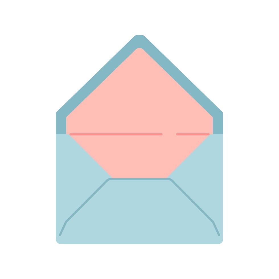 Open envelope with blue interior vector