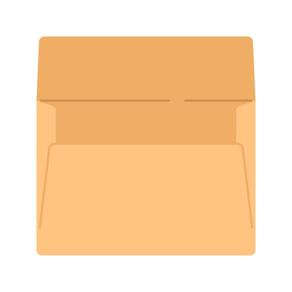 Open yellow envelope with red interior vector