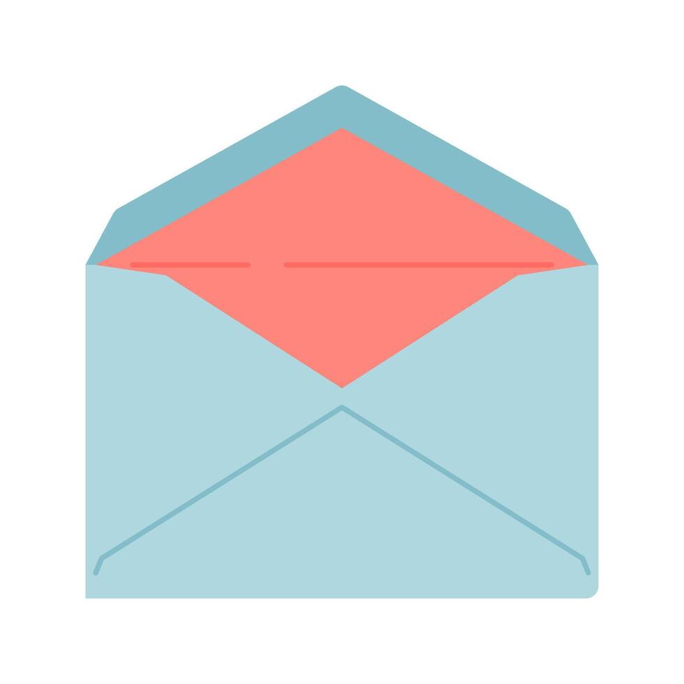 Yellow envelope box, flat open vector