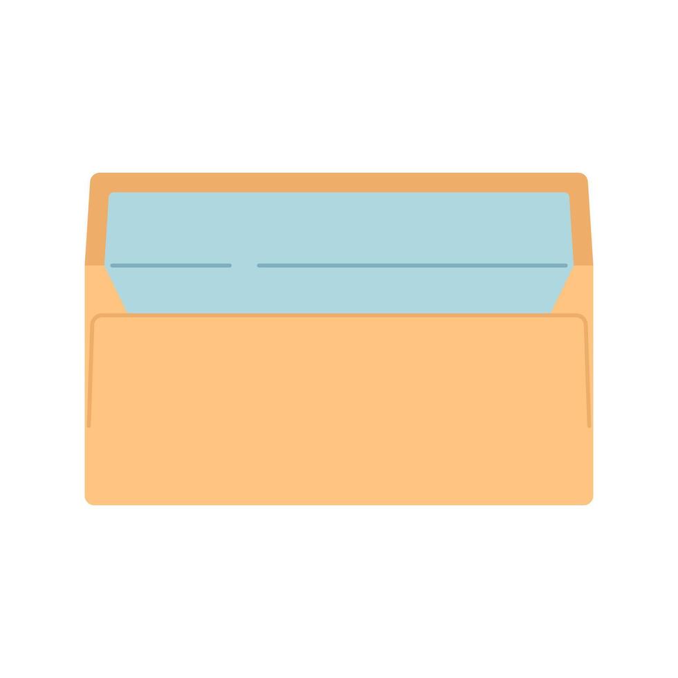 Yellow envelope with flap vector
