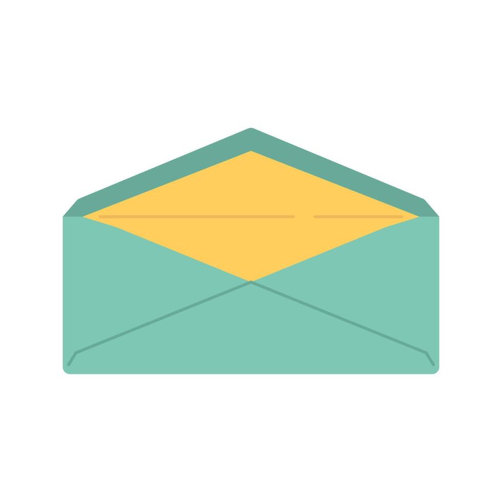 Yellow envelope box, partially open vector