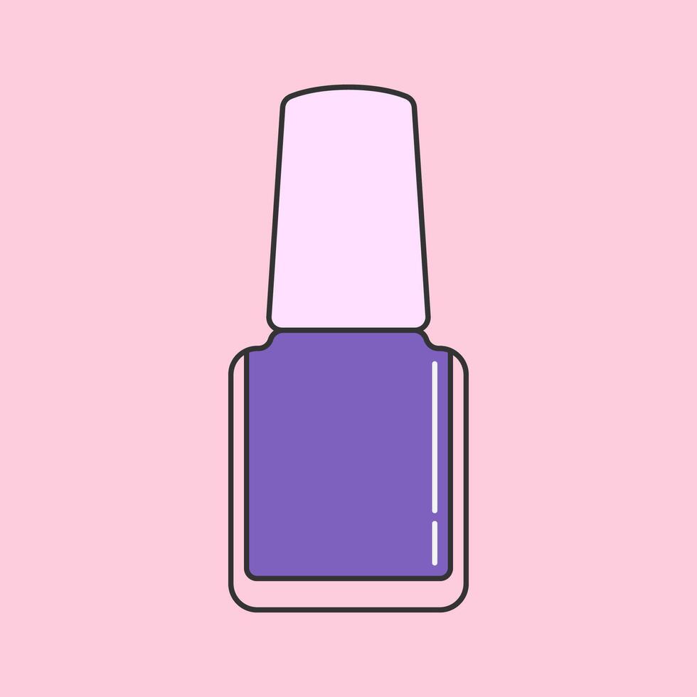 Bright and colorful nail polish illustration. Perfect for beauty, fashion, or makeup-themed designs and creative projects vector