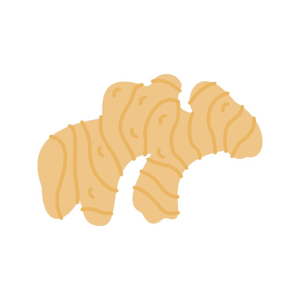 Pastel Color of Ginger icon. Perfect for health, food, or organic-themed designs, suitable for packaging, branding, and educational visuals. vector