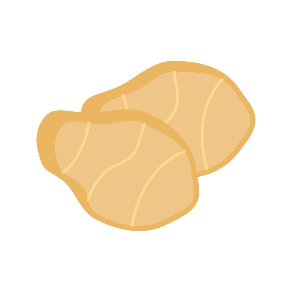 Pastel Color of Ginger icon. Good for health, food, or organic-themed designs, suitable for packaging, branding, and educational visuals. vector