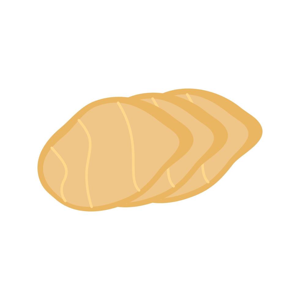 Pastel Color of Ginger Slice illustration. Perfect for health, food, or organic-themed designs, suitable for packaging, and branding. vector