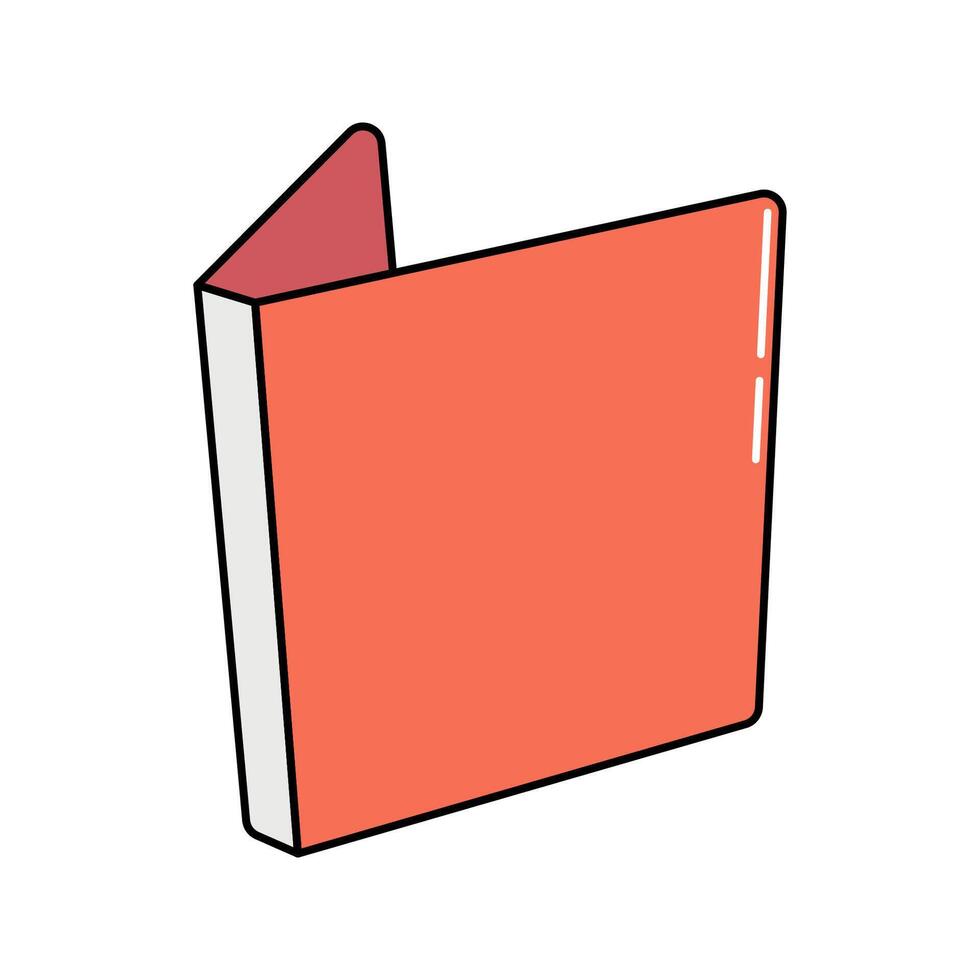 Red Pocket Folder. A red folder with an inner pocket for loose sheets vector