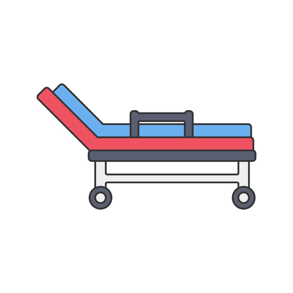 Hospital Bed. A hospital bed for patients or blood donors. vector