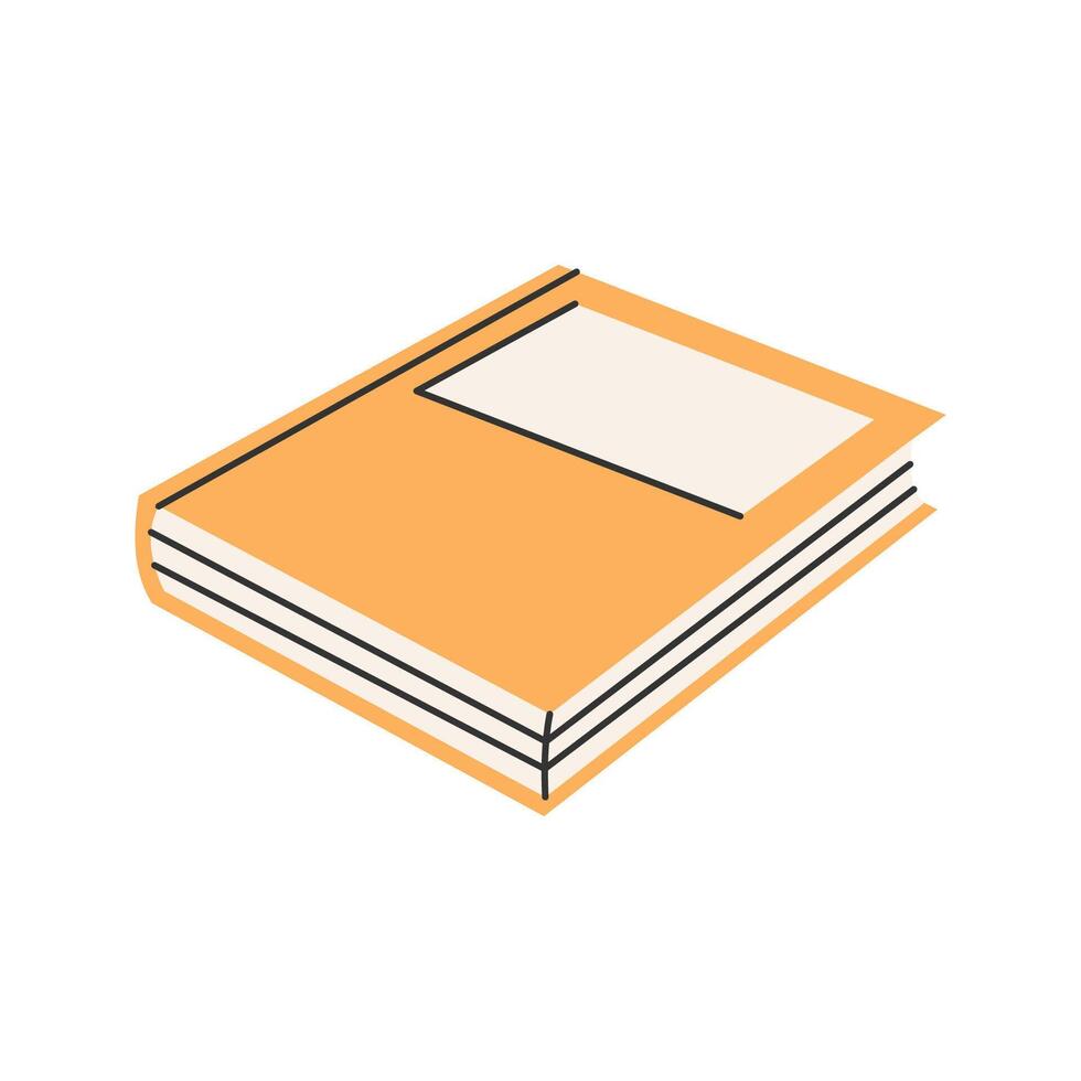 Books Flat design style, two stacked books, representing knowledge and leisure, great for reading or home study-themed designs. vector