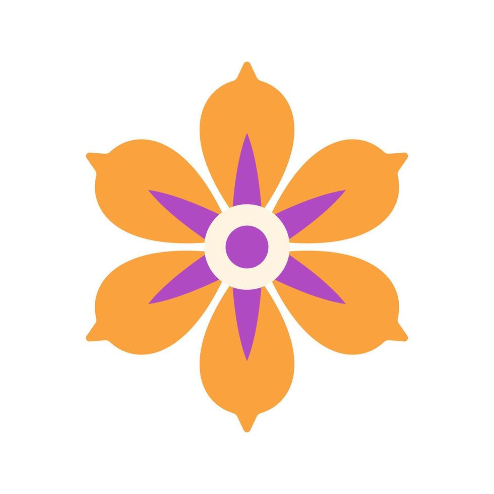 Abstract flower petals icon vector