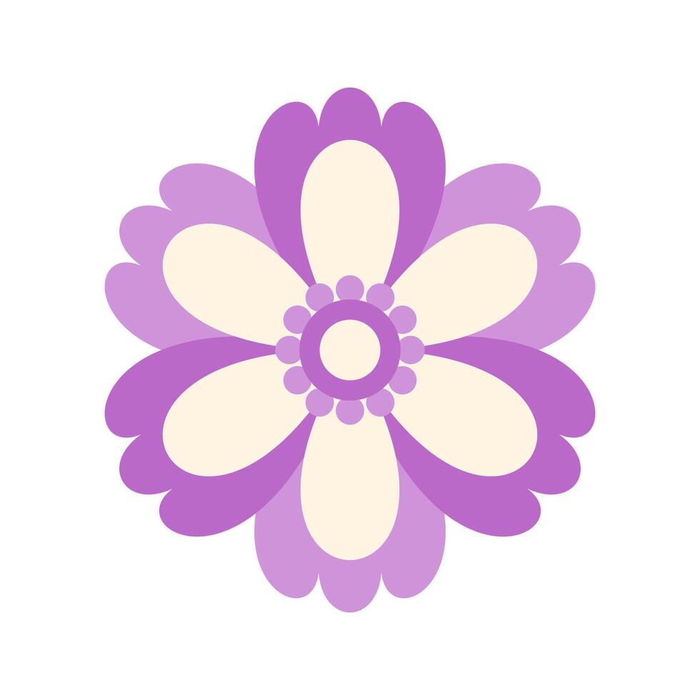 Abstract Groovy flower petals illustration. vector
