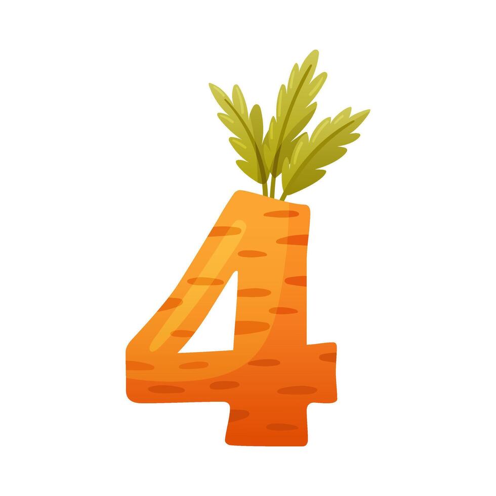 Cute five number. 5 childish numeral for card, poster