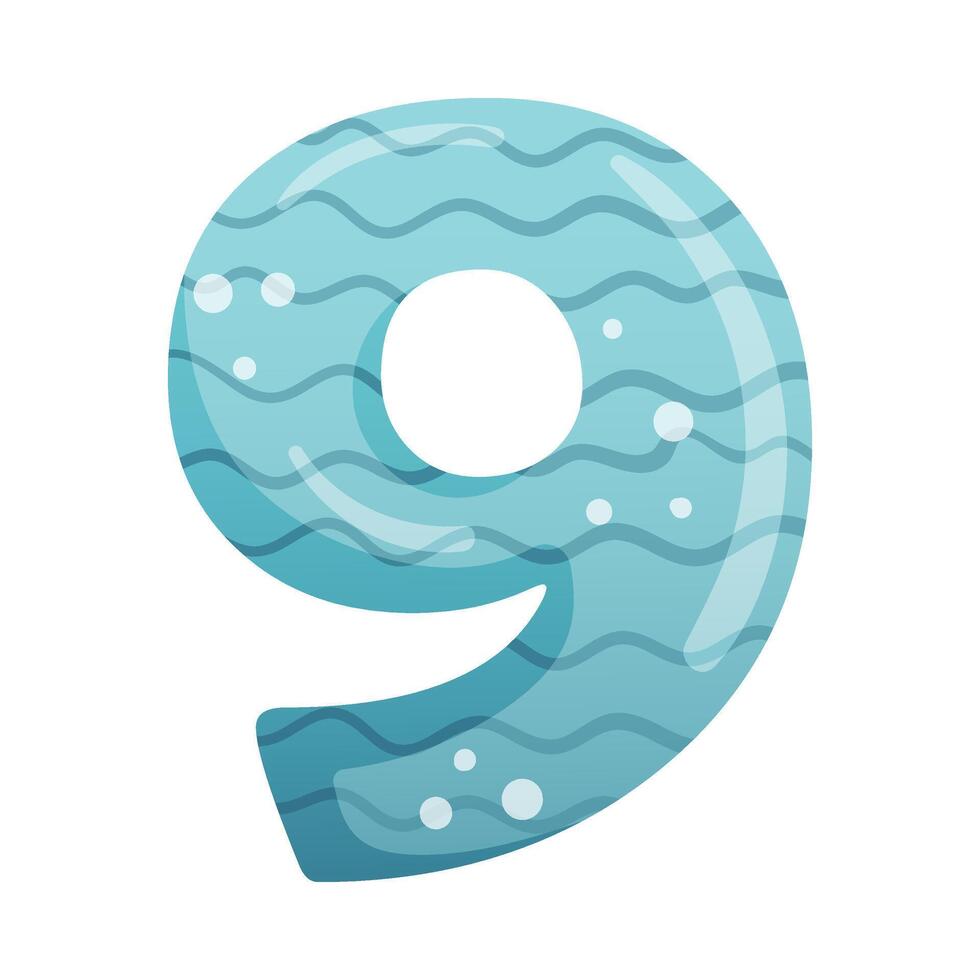 Cute five number. 5 childish numeral for card, poster