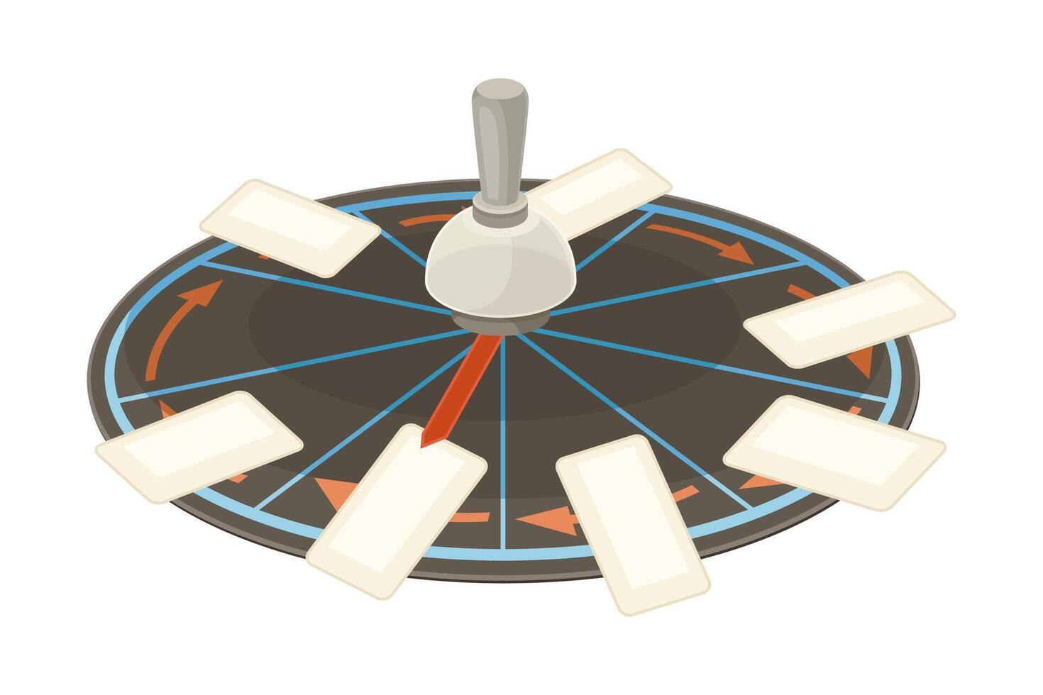 Roulette board game flat illustration on white background vector